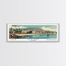 Ventura California Panoramic Wall Art, Mid Century Modern Framed Canvas Print, Retro Pop Art Travel Poster, City Art, Home Decoration