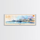 A Coruña Spain Travel Art, City Art, Framed Canvas Print or Metal Wall Art, Europe Travel Poster, Panoramic Wall Art, Extra Wide Wall Art