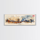 Esbjerg Denmark Travel Art, City Art, Framed Canvas Print or Metal Wall Art, Europe Travel Poster, Panoramic Wall Art, Extra Wide Wall Art