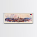 Montpellier France Wall Art, Panoramic Travel Poster, Panoramic Framed Canvas Print, City Wall Art, Wall Hanging Home Decor, Travel Art