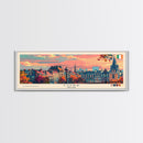 Cork Ireland Panoramic Travel Poster, Framed Canvas Print or Metal Wall Art, Travel Art, Home Decor, Panoramic Painting, Midcentury Art