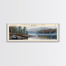Castle Rock Lake Wisconsin Framed Canvas Print, Lake House Art, Panoramic Wall Art, Travel Poster, Modern Lake Painting, Home Decor