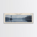 Dauphin Lake Framed Canvas Print, Lake House Decor, Panoramic Wall Art, Travel Poster, Modern Lake Painting, Nature Art