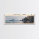 Flagstaff Lake Maine Framed Canvas Print, Panoramic Lake House Decor, Wall Art, Travel Poster, Peaceful Lake Painting, Nature Art