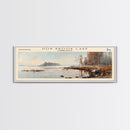 Hop Brook Lake Connecticut Framed Canvas Print, Lake House Art, Panoramic Wall Art, Travel Poster, Serene Lake Painting, Home Decor