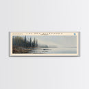 LacAllemands Framed Canvas Print, Lake House Art, Panoramic Wall Art, Travel Poster, Stunning Lake Painting, Home Decor