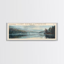 Lake Saint Catherine, Boho Art, Scenic Landscape, Travel Poster Art, Wall Art, Home Decor, Nature Scene, Lake Painting, Minimalist Art, Living Room Decor, Travel Print, Framed Canvas Print, Lake House Decor, Panoramic Print