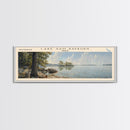 Lake Sam Rayburn, Boho Art, Serene Landscape, Travel Poster Art, Wall Art, Home Decor, Nature Scene, Lake Painting, Minimalist Art, Rustic Art, Travel Print, Framed Canvas Print, Lake House Decor, Panoramic Print