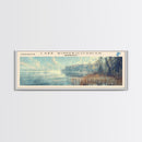 Lake Winnibigoshish Framed Canvas Print, Lake House Decor, Panoramic Wall Art, Travel Poster, Landscape Painting, Bedroom Decor