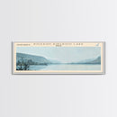 Redfish Lake Idaho Framed Canvas Print, Lake House Decor, Panoramic Wall Art, Travel Poster, Beautiful Landscape Painting, Living Room Decor