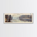 Radner Lake Tennessee Framed Canvas Print, Lake House Decor, Wall Art, Panoramic Travel Poster, Scenic Wall Art, Living Room Decor