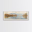 Sevier Lake Utah Panoramic Framed Canvas Print, Lake House Decor, Wall Art, Travel Poster, Tranquil Landscape, Modern Art