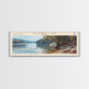 Summer Lake Panoramic Wall Art, Framed Canvas Print, Lake House Decor, Travel Poster, Serene Landscape, Bedroom Decor, Beautiful Lake Art