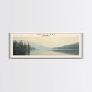 Swan Lake Montana Panoramic Wall Art, Framed Canvas Print, Lake House Decor, Travel Poster, Beautiful Landscape, Bedroom Decor