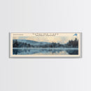 Trembleur Lake Panoramic Wall Art, Framed Canvas Print, Lake House Decor, Travel Poster, Scenic Lake Scene, Living Room Art