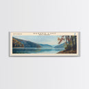 Warden Lake West Virginia Panoramic Wall Art, Framed Canvas Print, Lake House Decor, Travel Poster, Scenic Lake Scene, Living Room Art