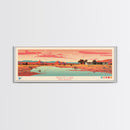 Heron Lake New Mexico Framed Canvas Print, Panoramic Art, Midcentury Modern, Pop Art, Bedroom Decor, Travel Poster, Artistic Decor, Home Decor