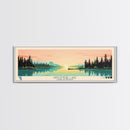 Kingsmere Lake Saskatchewan Framed Canvas Print, Panoramic Wall Art, Midcentury Modern, Pop Art, Bedroom Art, Travel Poster, Home Decor