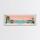 Lake Kissimmee Florida Framed Canvas Print, Panoramic Wall Art, Midcentury Modern, Pop Art, Living Room Decor, Travel Poster, Bedroom Art