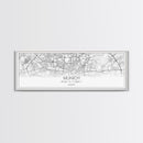 Panoramic Munich City Map, Germany Art, Map Print, Minimalist Wall Art, Canvas Art, Housewarming Gift, Street Map Art, Closing Gift