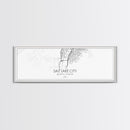 Panoramic Salt Lake City Map, Utah Art, Map Print, Minimalist Wall Art, Canvas Art, Housewarming Gift, Street Map Art, Closing Gift