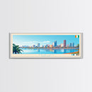 Abidjan, Ivory Coast Panoramic Travel Poster Canvas Print, Abidjan, Ivory Coast Painting, Ivory Coast Art, Abidjan Travel Art, Guest Room Painting