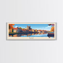 Ely, England Travel Poster Panoramic Canvas Print, Ely, England Painting, England Art, Ely Travel Art, Guest Room Painting