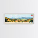 Hosaena, Ethiopia Panoramic Travel Poster Canvas Print, Hosaena, Ethiopia Painting, Ethiopia Art, Hosaena Panoramic Travel Art, Travel Painting