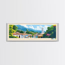 Panoramic Travel Poster Ibague, Colombia Canvas Print, Ibague, Colombia Painting, Colombia Art, Ibague Travel Art, Guest Room Painting