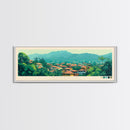 Kananga, Congo Travel Poster Panoramic Canvas Print, Kananga, Congo Painting, Congo Art, Kananga Travel Art, Guest Room Painting
