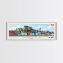 Quebec City, Canada Panoramic Travel Poster Canvas Print, Quebec City, Canada Painting, Canada Art, Quebec City Travel Art, Guest Room Painting