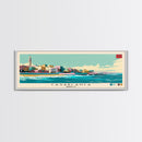 Casablanca, Morocco Panoramic Canvas Print, Casablanca, Morocco Painting, Morocco Art, Casablanca Travel Poster, Travel Art, Guest Room Painting