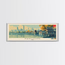 Hangzhou, China Panoramic Canvas Print, Hangzhou, China Painting, China Art, Hangzhou Travel Poster, Travel Art, Housewarming Gift