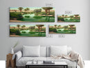 Desert Oasis Watercolor Landscape Canvas Print - Perfect for Living Room, Bedroom, Panoramic Extra Wide Format Art