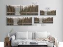 River Colored Pencil Landscape Wall Art Print, Lake, Trees, Mountain, Reflection, Large Canvas Art Print, Panoramic, Wall Art, Canvas Print