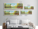 Congaree National Park, Panoramic South Carolina Travel Art, National Park Print, Minimalist Travel Art, Midcentury Modern Style Landscape
