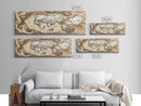 D&D RPG World Map Concept Art, Ready To Hang Canvas Print, Panoramic Art, Extra Wide Wall Decor, Cool Mancave Art, DND