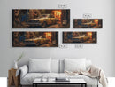 Graffiti Punk Wall Art, Street Art, Framed Canvas Print, Detroit Muscle, Limited Edition, High Quality Art, Game Room Art, Mancave