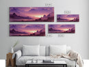 A Beautiful Mountain Scene at Sunset, Extra Large Wall Art, Framed Panoramic Canvas Print, Framed Wall Art