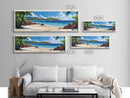 Anse Marron, Seychelles Panoramic Print, Vacation Gift, Seychelles Wall Art, Beach Painting, Beach Decor, Large Wall Art, Wood Frame Art