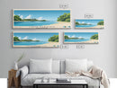 Cayo Paraiso, Dominican Republic Panoramic Beach Print, Vacation Gift, Dominican Republic Wall Art, Beach Painting, Beach Decor, Beach Painting