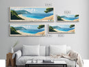 Myrtos Beach, Greece Panoramic Print, Vacation Gift, Greece Wall Art, Beach Painting, Beach Decor, Beach Or Lakehouse Art