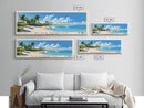 Playa Paraiso, Cayo Largo, Cuba Panoramic Beach Print, Vacation Gift, Cayo Largo, Cuba Wall Art, Framed Canvas Print, Framed Beach Painting
