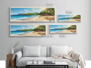 Rainbow Beach, US Virgin islands Panoramic Beach Print, Vacation Gift, US Virgin islands Wall Art, Framed Canvas Print, Framed Beach Painting