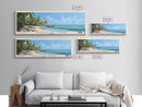 Tobacco Caye, Belize Panoramic Print, Vacation Gift, Belize Wall Art, Beach Painting, Beach Decor, Large Wall Art, Wood Frame Art