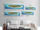 Vaadhoo Island, Maldives Panoramic Print, Vacation Gift, Maldives Wall Art, Beach Painting, Beach Decor, Large Wall Art, Wood Frame Art