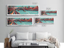 Chicago Illinois Panoramic Travel Poster Canvas Print