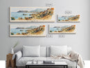 Almeria Spain Panoramic Travel Poster, Framed Canvas Print or Metal Wall Art, Travel Art, Home Decor, Panoramic Painting, Midcentury Art