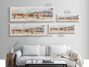 Maribor Slovenia Panoramic Travel Poster, Framed Canvas Print or Metal Wall Art, Travel Art, Home Decor, Panoramic Painting, Midcentury Art