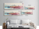 Nizhny Novgorod Russia Panoramic Travel Poster, Framed Canvas Print or Metal Wall Art, Travel Art, Home Decor, Panoramic Painting, Midcentury Art